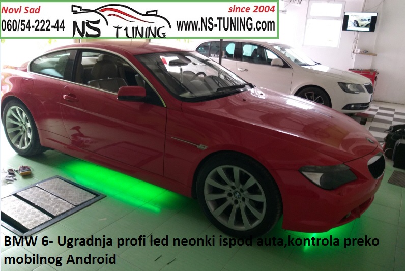 led neonke ispod auta ugradnja novi sad tuning centar bmw audi aplikacija na mobilni